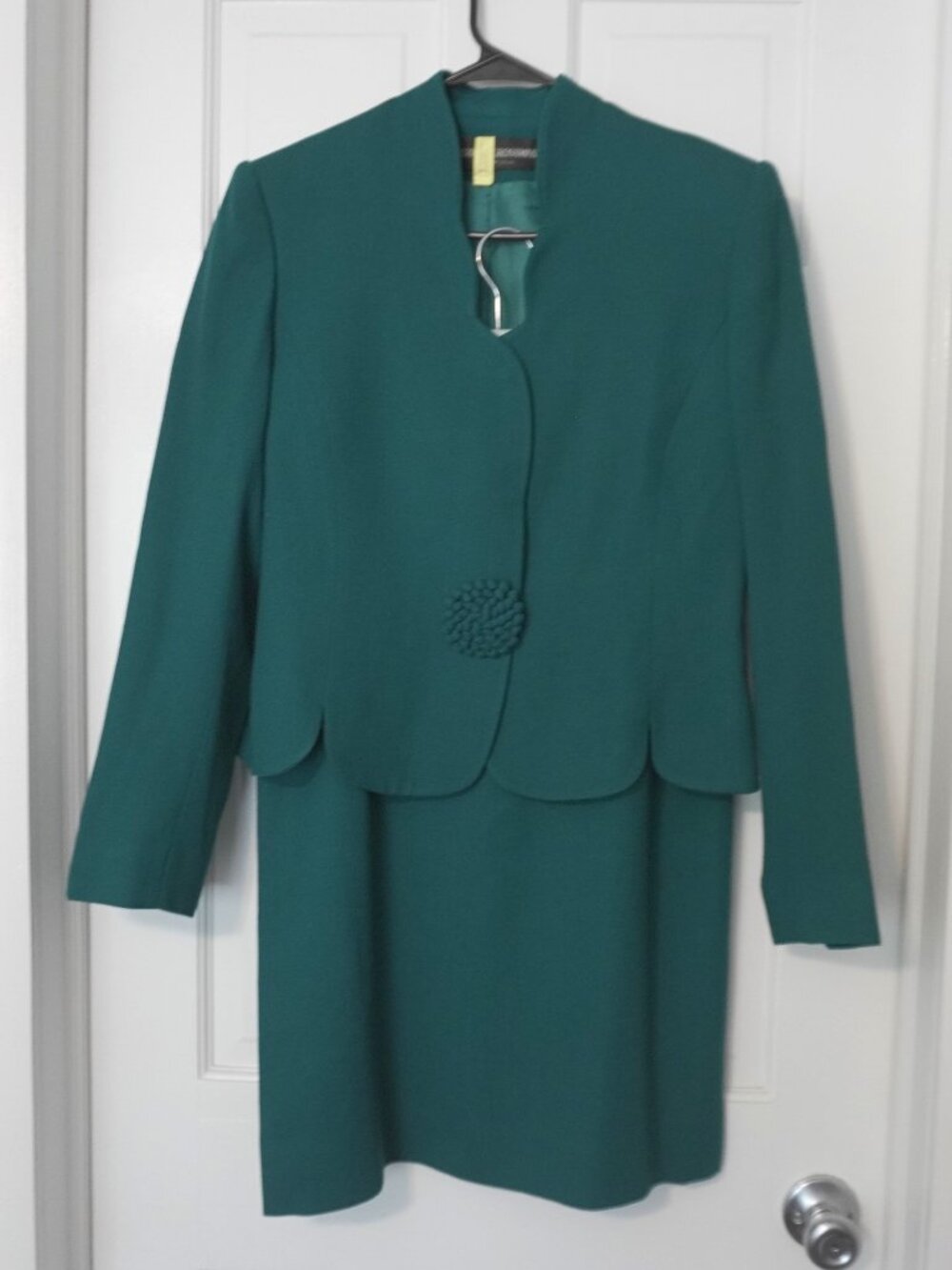 Vintage Herbert Grossman Green Women's Dress Suit Sz 6